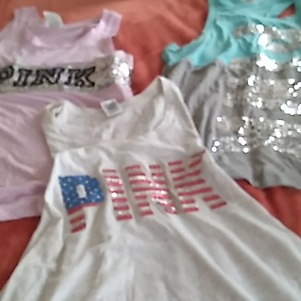 PINK Tanks , QTY #3